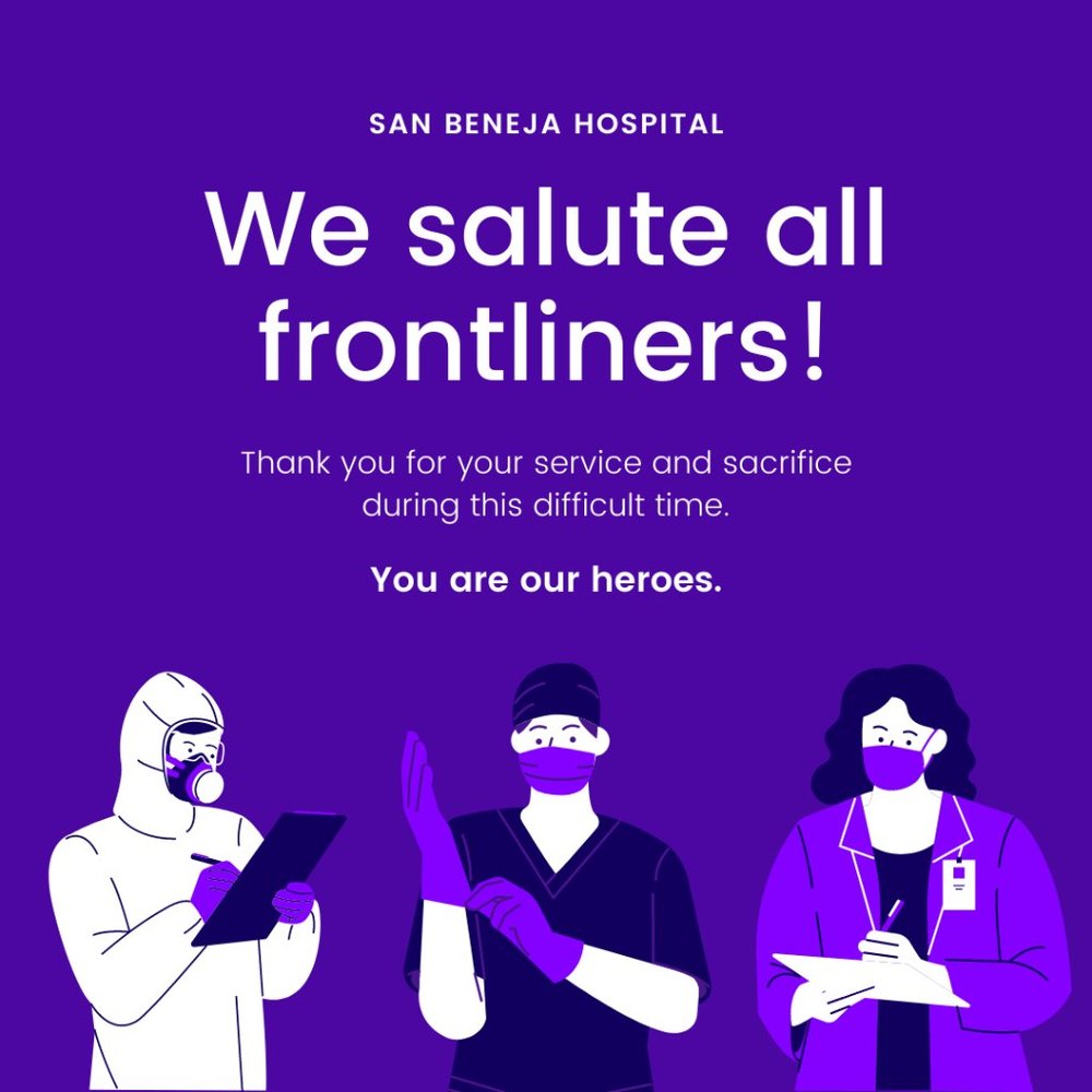 Sign- Saluting Our Front Liners